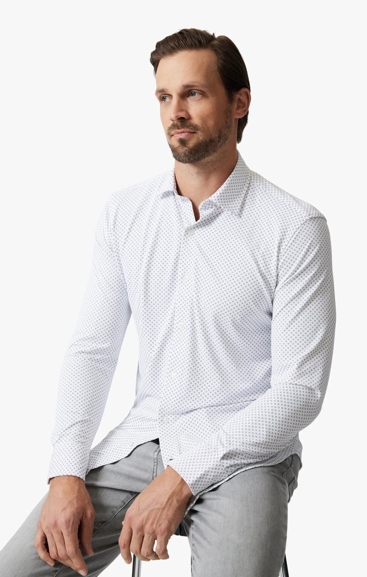 Diamond Dot Tech Shirt In White