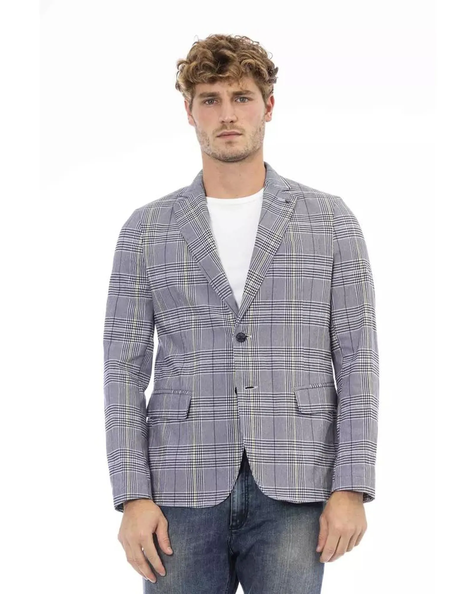 Distretto12 Men's Check Blazer