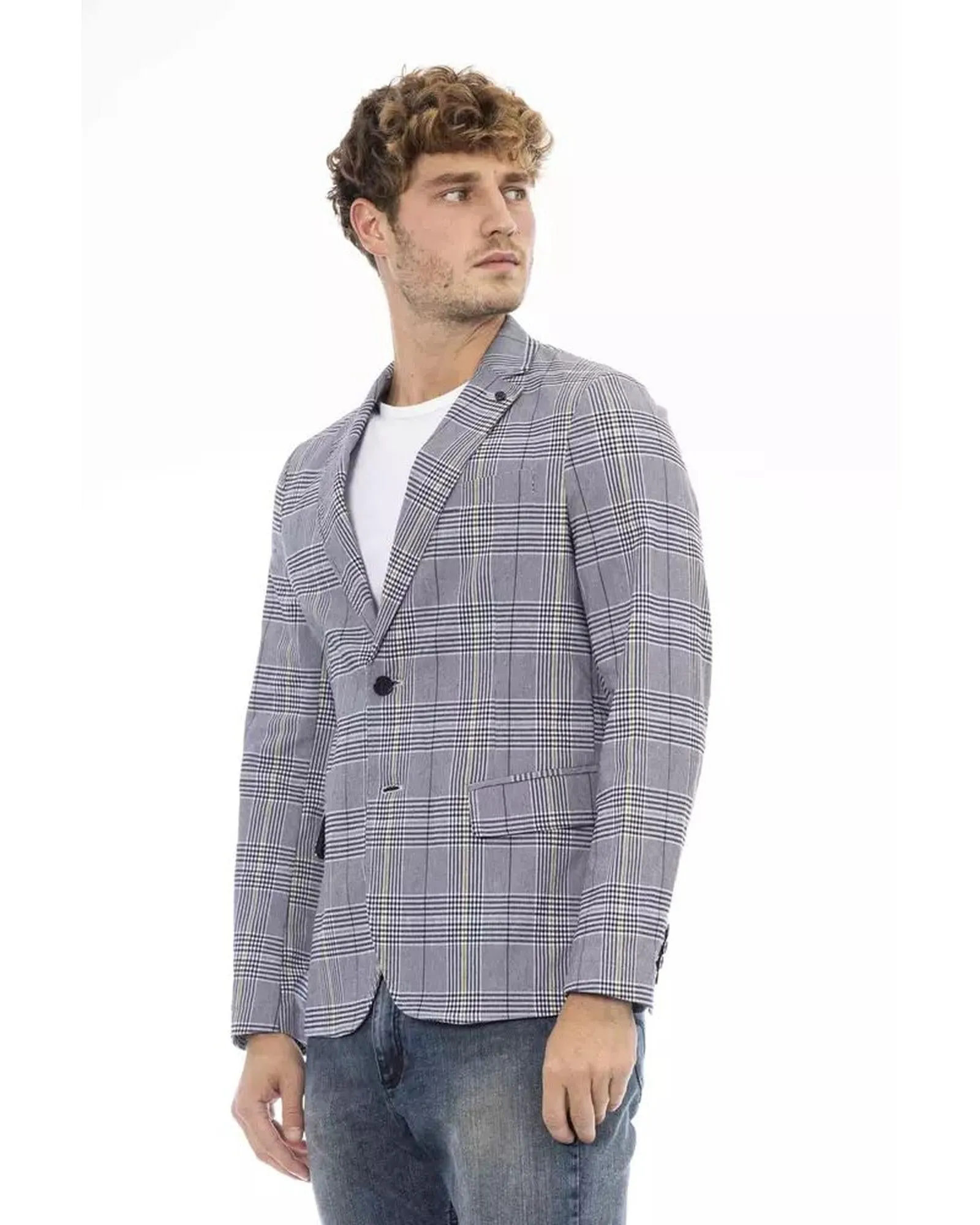 Distretto12 Men's Check Blazer