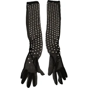 Dolce & Gabbana Elegant Elbow Length Black Gloves