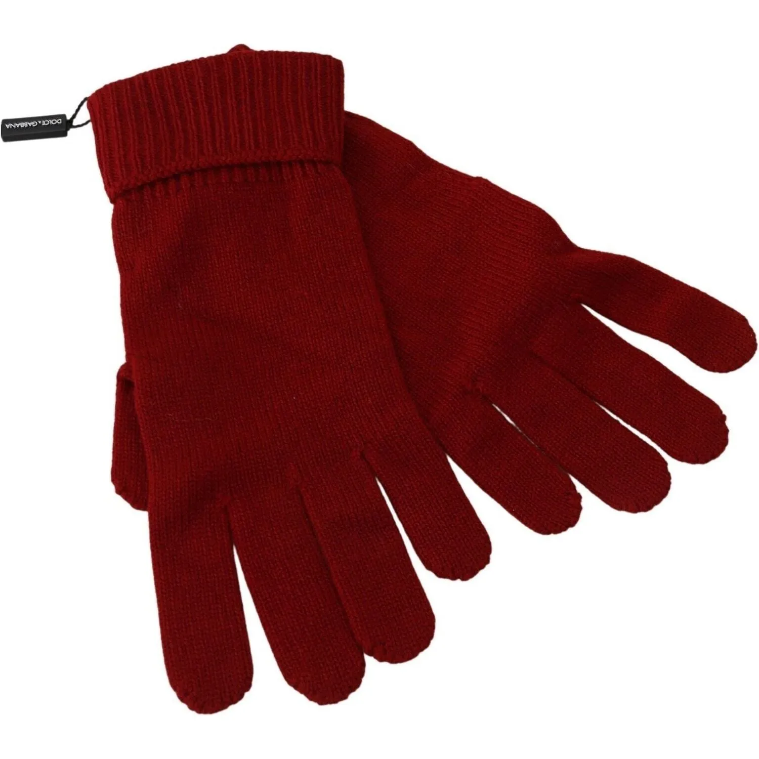 Dolce & Gabbana Elegant Red Cashmere Winter Gloves