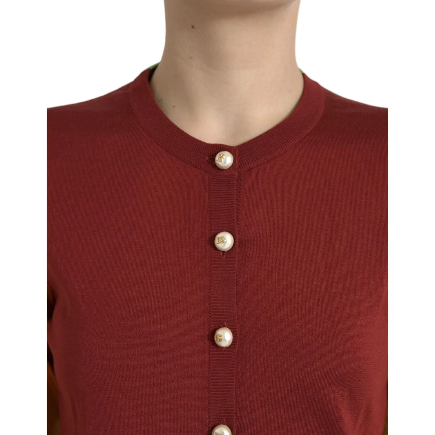 Dolce & Gabbana Elegant Silk Cardigan Sweater in Vibrant Tones