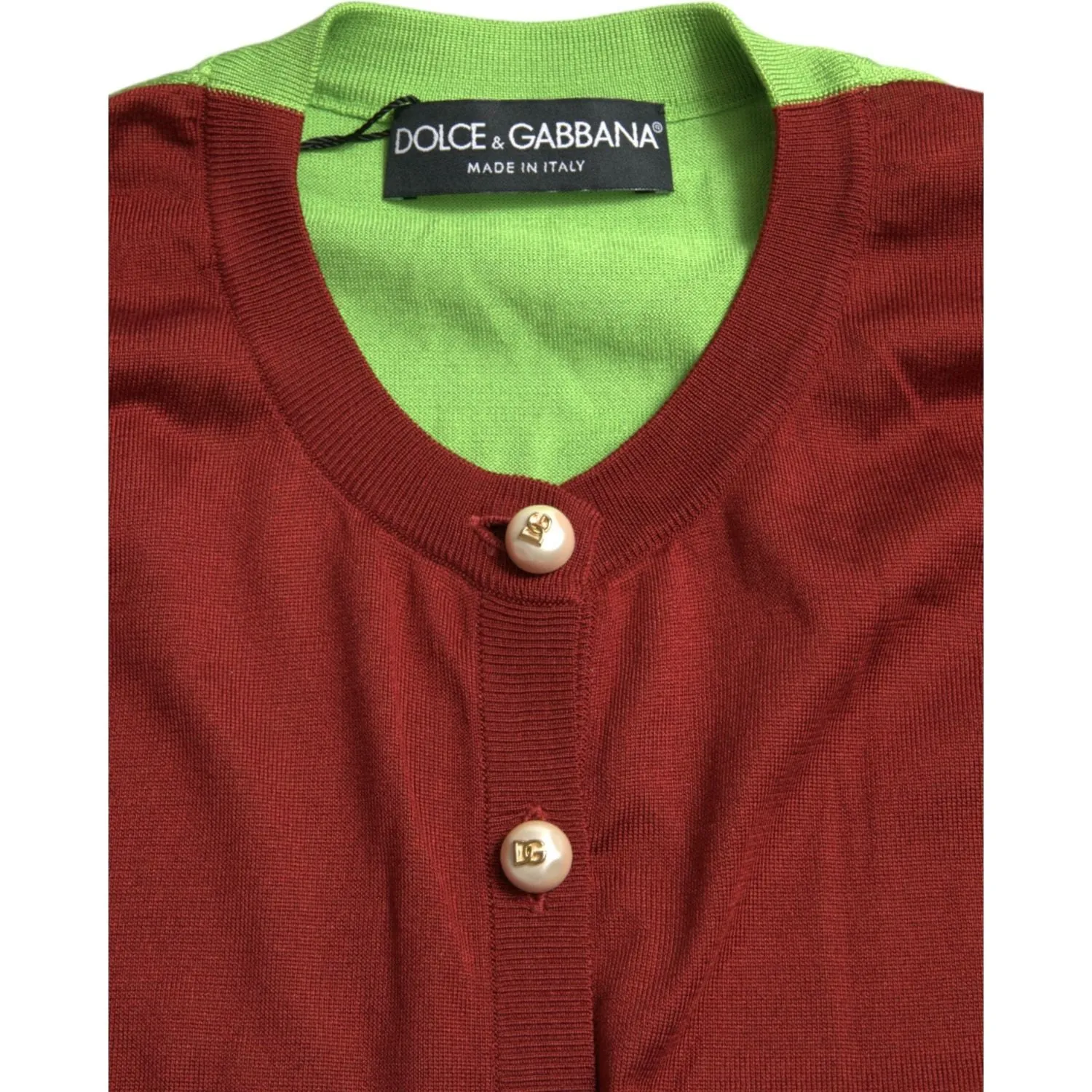 Dolce & Gabbana Elegant Silk Cardigan Sweater in Vibrant Tones