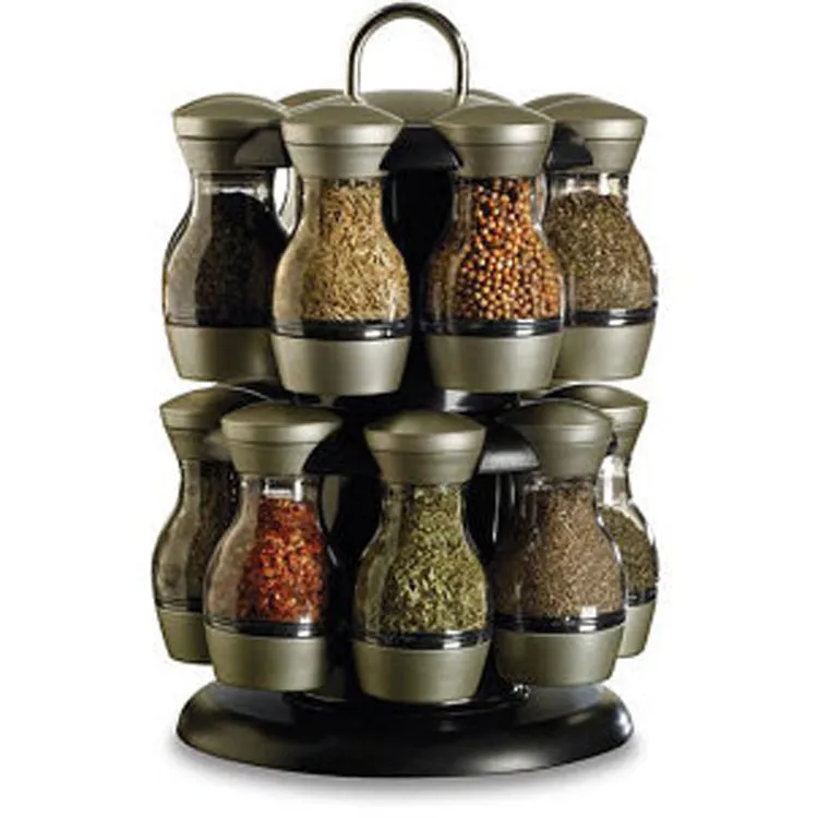 Double-layer rotating spice rack