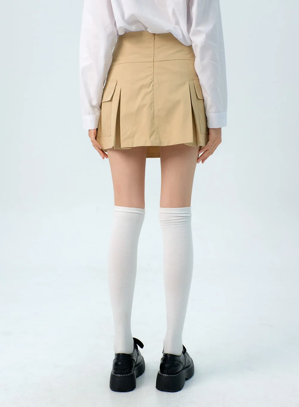 Double Pocket Pleated Mini Skirt IG312