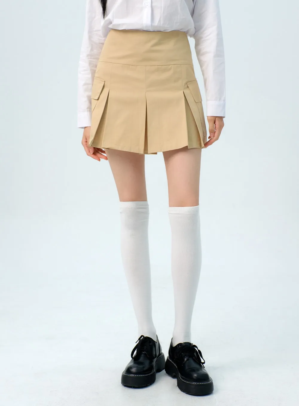 Double Pocket Pleated Mini Skirt IG312