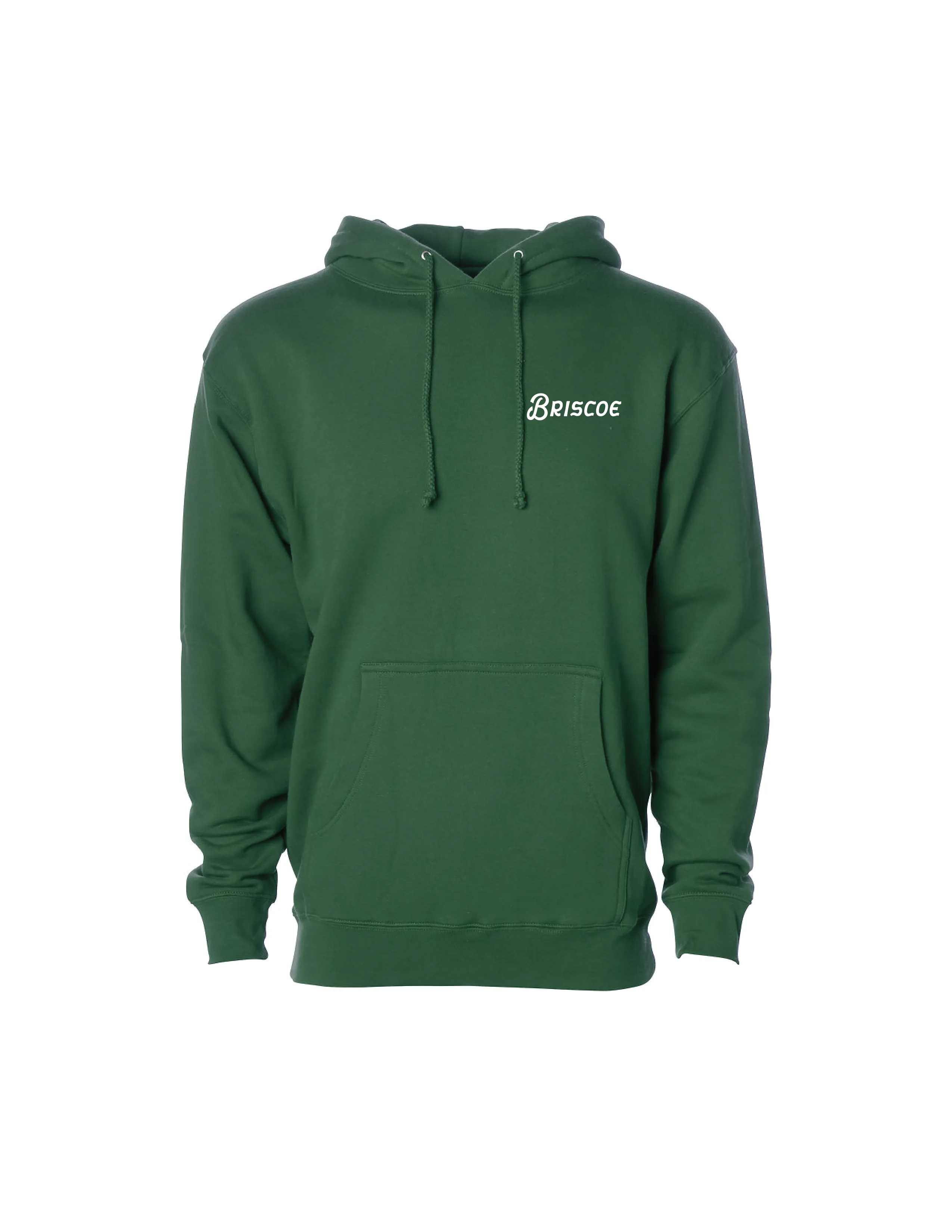 EMBROIDERED LOGO GREEN PULLOVER HOODIE