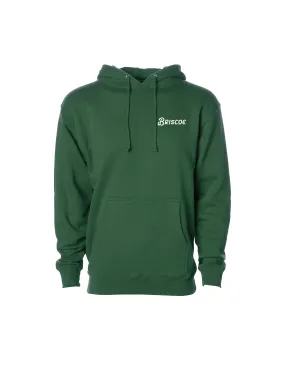 EMBROIDERED LOGO GREEN PULLOVER HOODIE