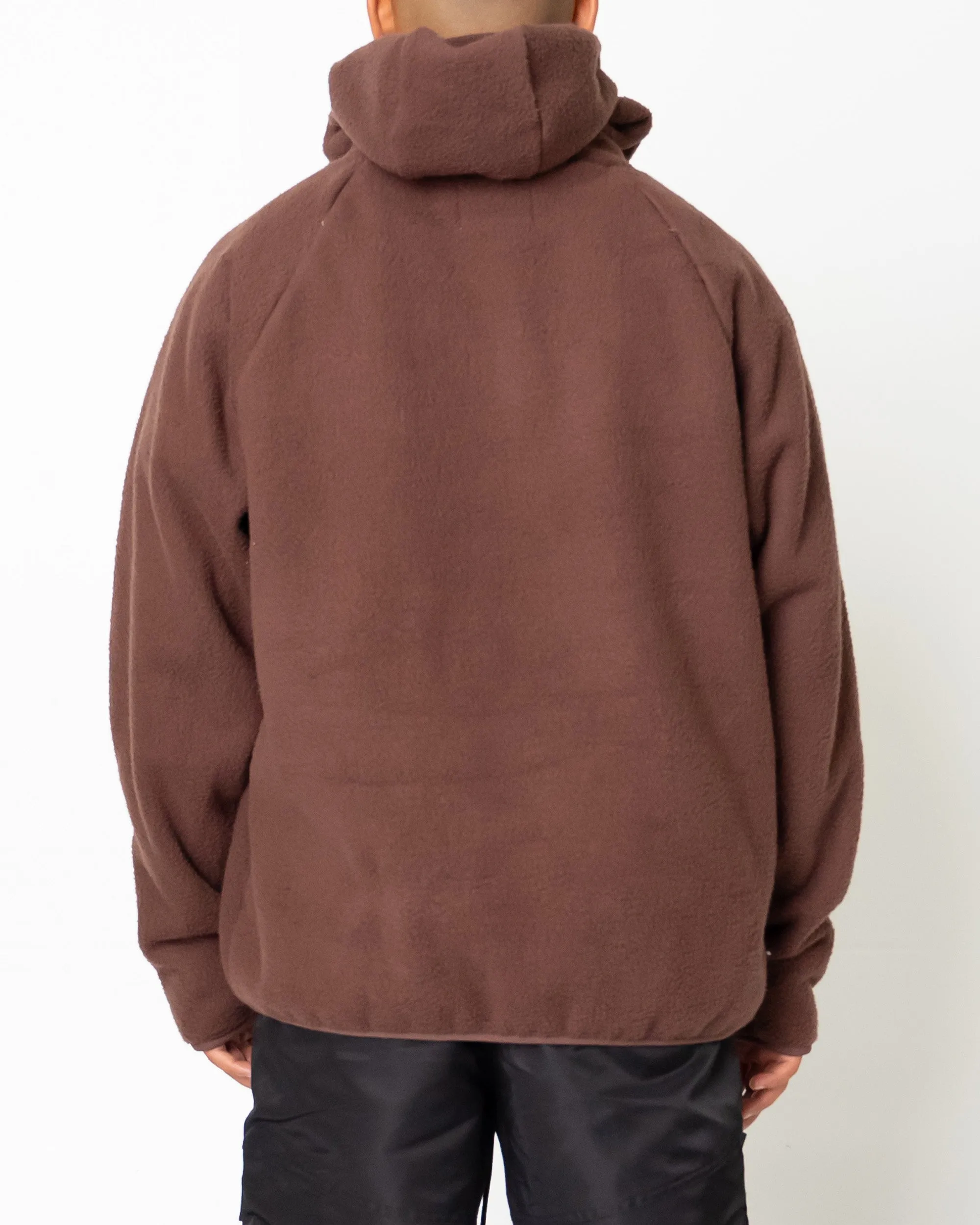 EPTM BALACLAVA SHERPA HOODIE-BROWN