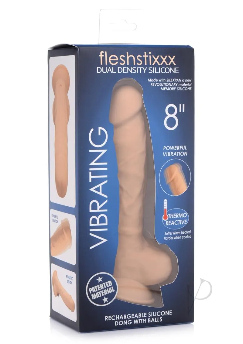 Fleshstixxx Vibe Dildo W/balls 8 Tan