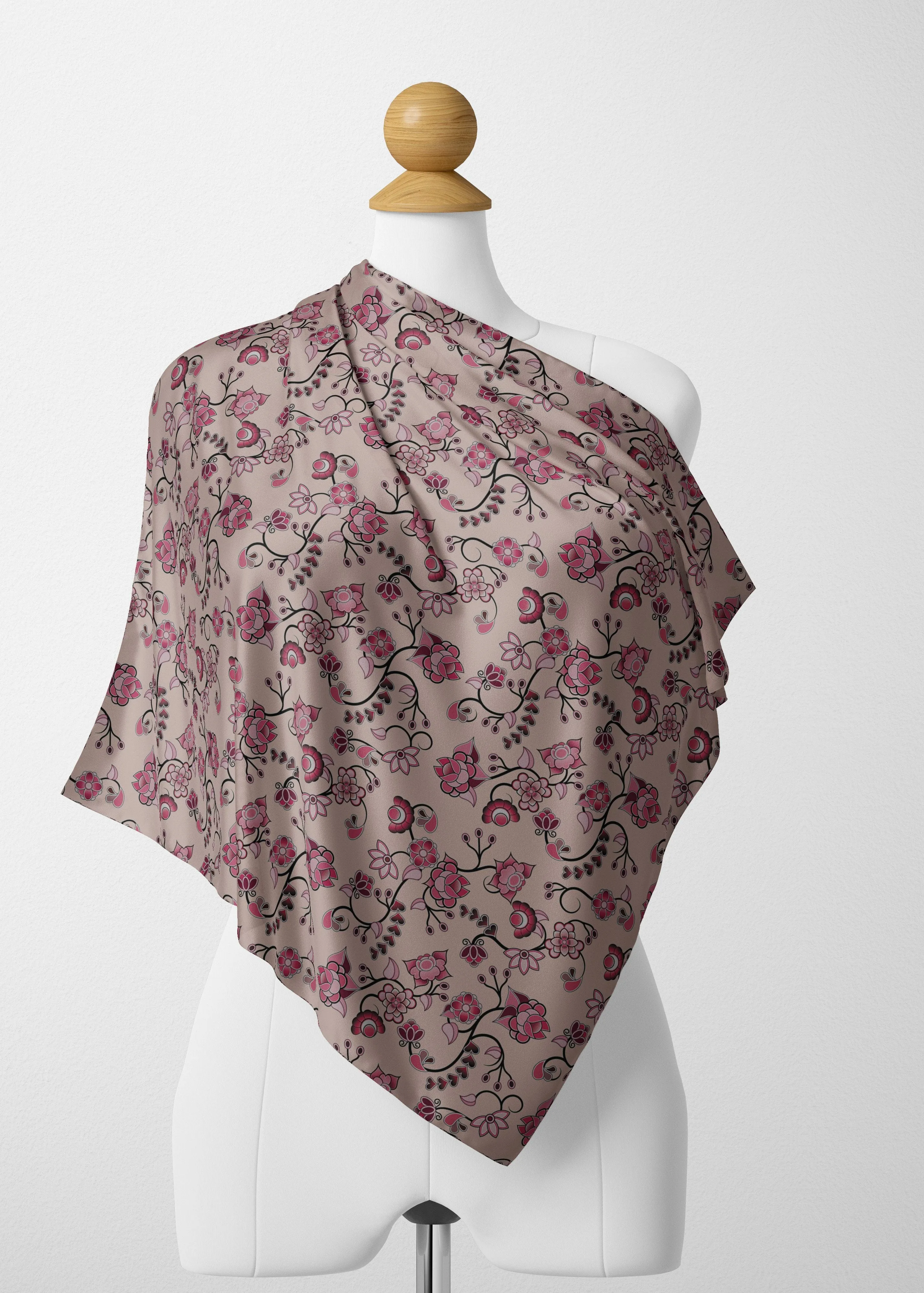 Floral Amour Satin Shawl