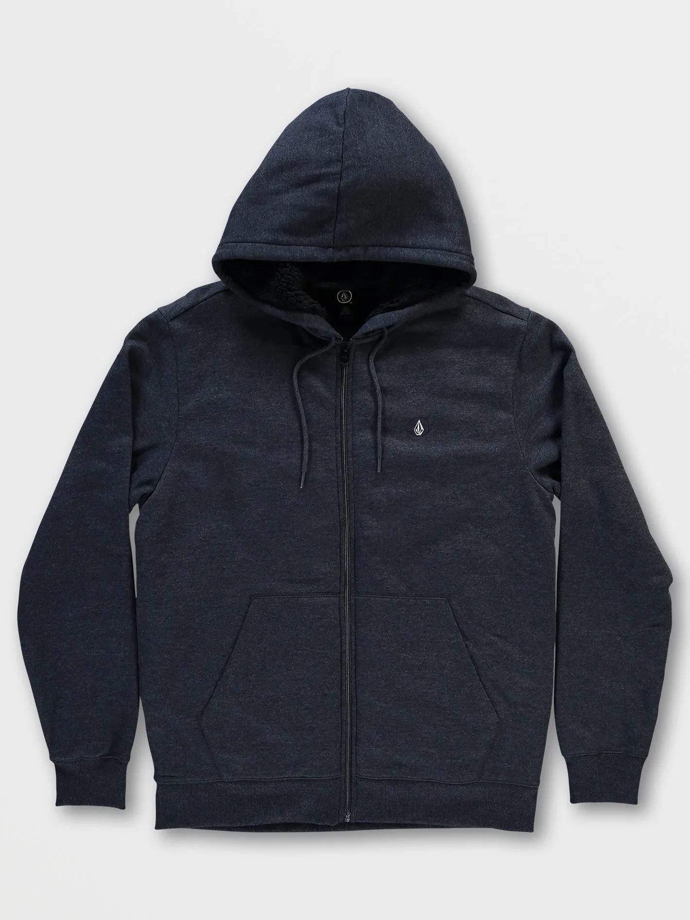 Foreman Zip Sherpa Fleece Hoodie - Navy Heather