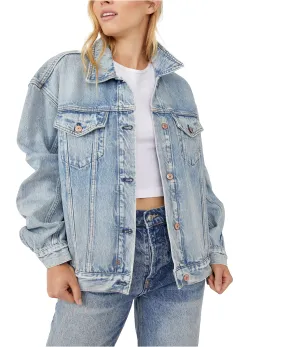 Free People Jolene Trucker Denim Jacket