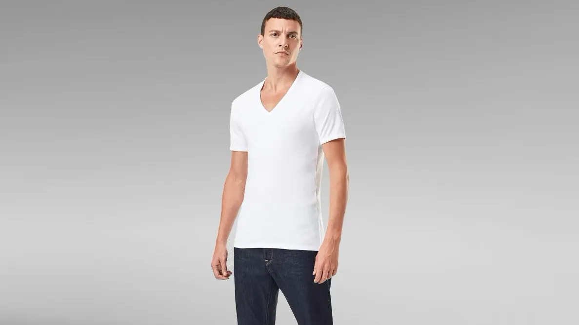 G-STAR RAW BASIC V-NECK T-SHIRT (White)