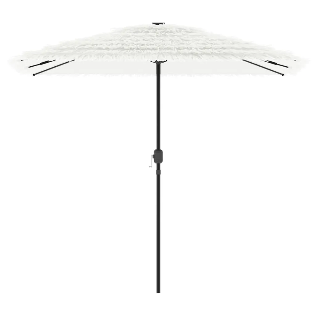 Garden Parasol with Steel Pole White 248x248x248 cm