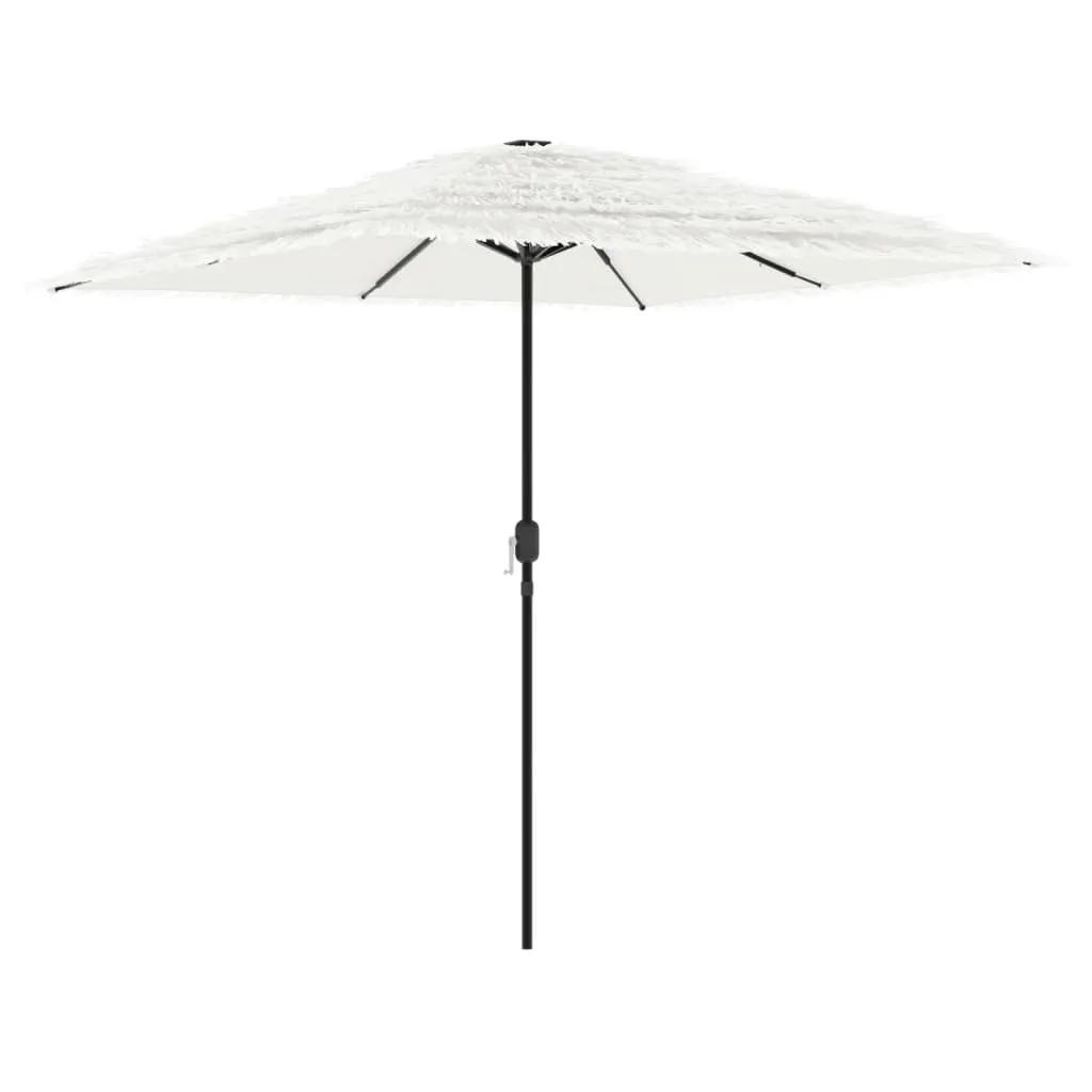 Garden Parasol with Steel Pole White 248x248x248 cm