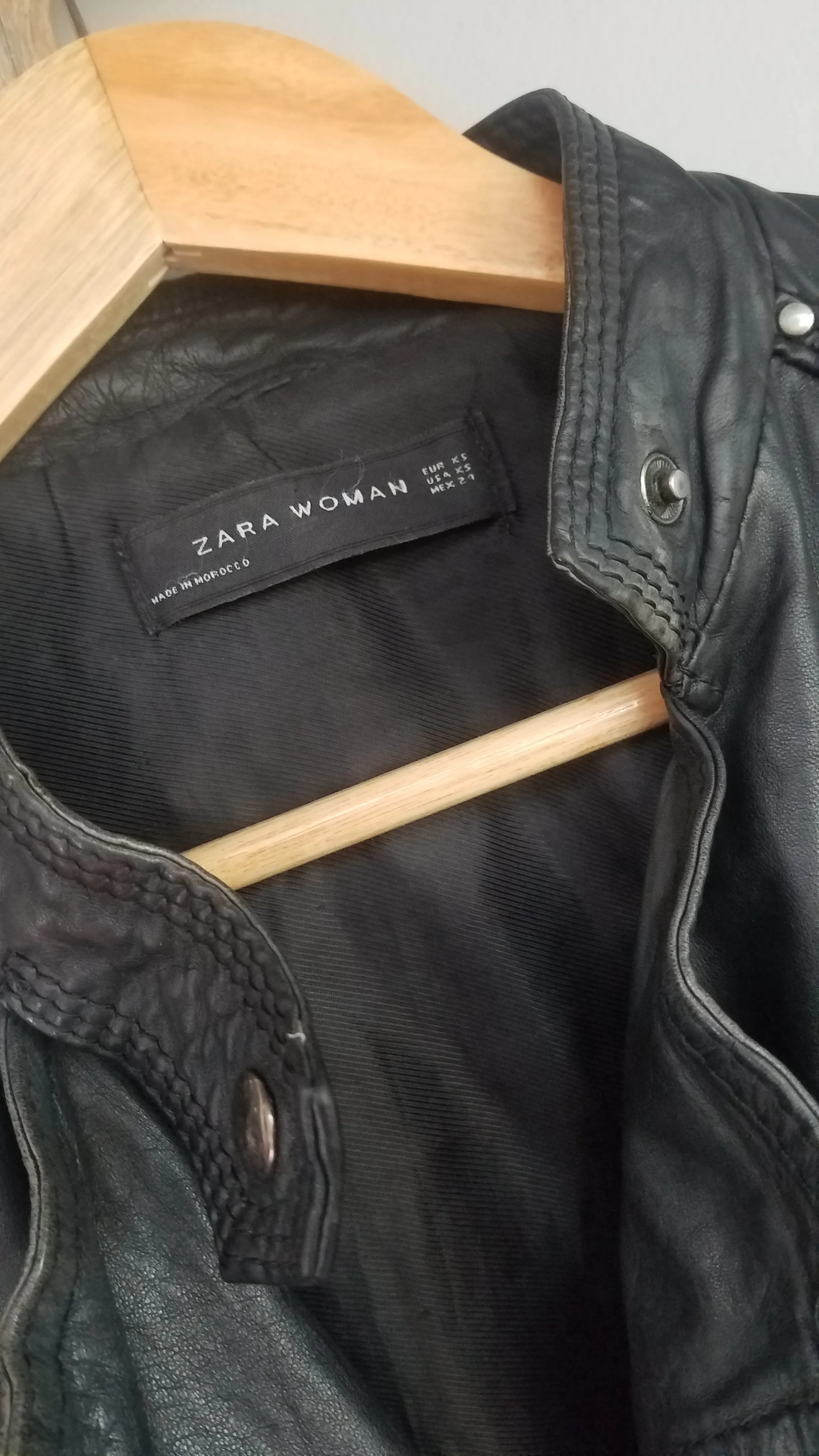 Genuine black Leather Jacket 8