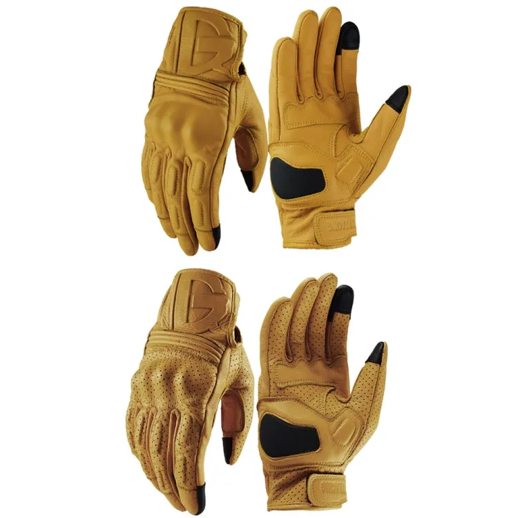 GHOST RACING Motorcycle Riding Anti-fall Warm Breathable Full-finger Gloves, Size: XL(Without Hole)