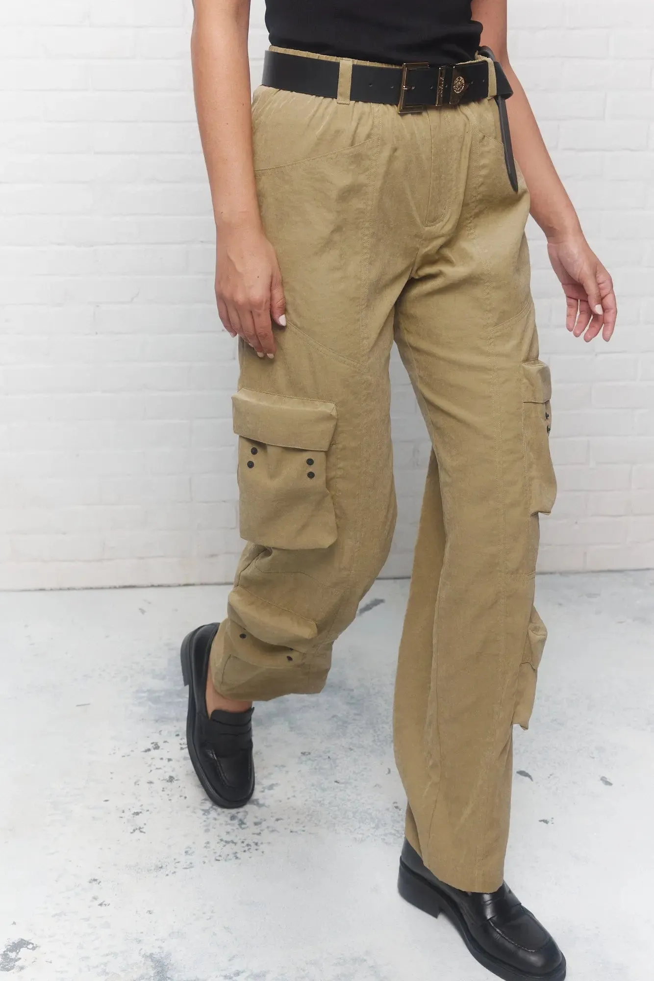 Gisele | Pantalon cargo kaki