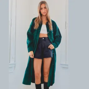 green to the maxi jacket