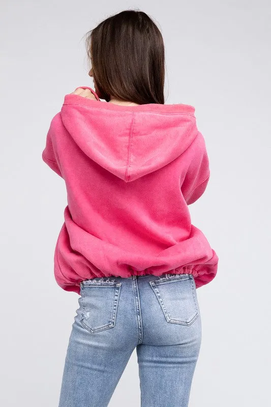 Hannah Elastic Hem Hoodie