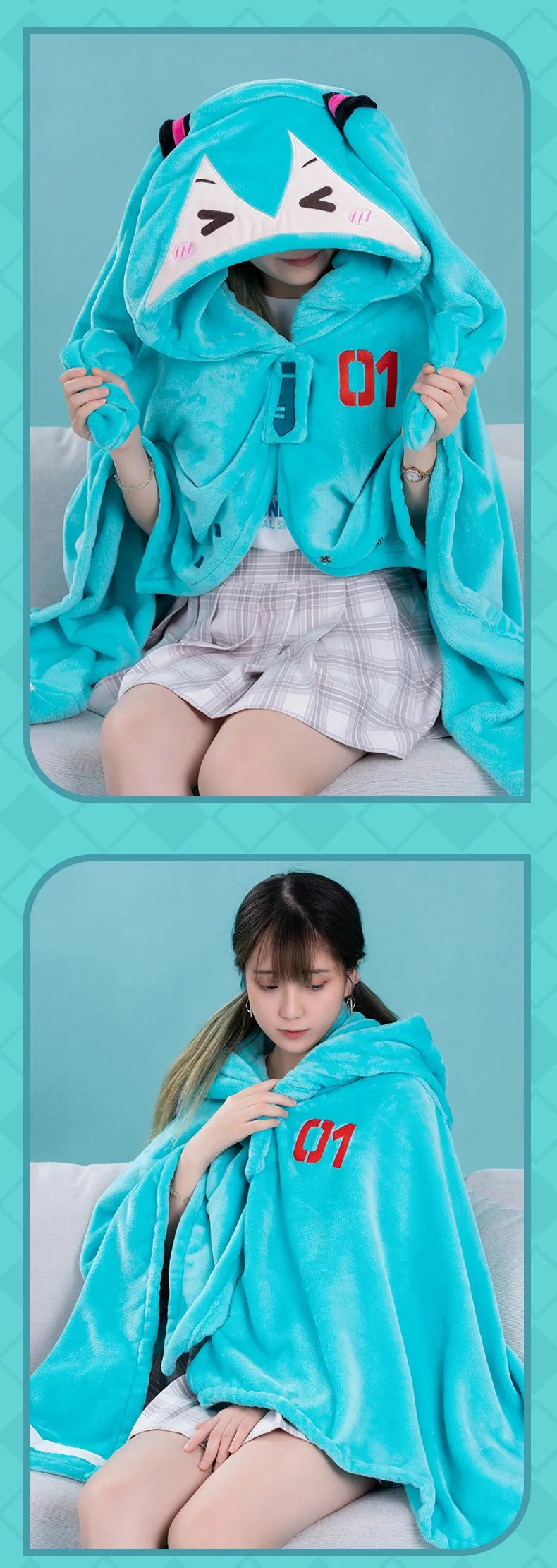 Hatsune Miku - Hatsune Miku Air Conditioning Blanket Moeyu