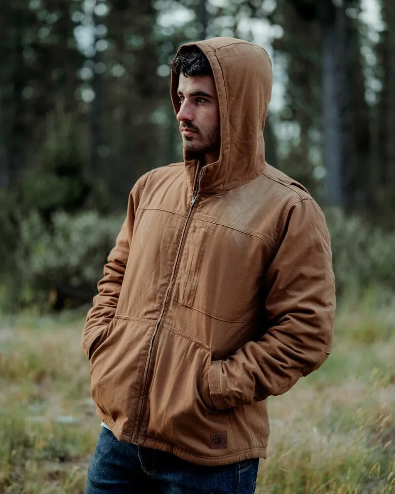 Heritage Canvas Hood Jacket - Dark Tan