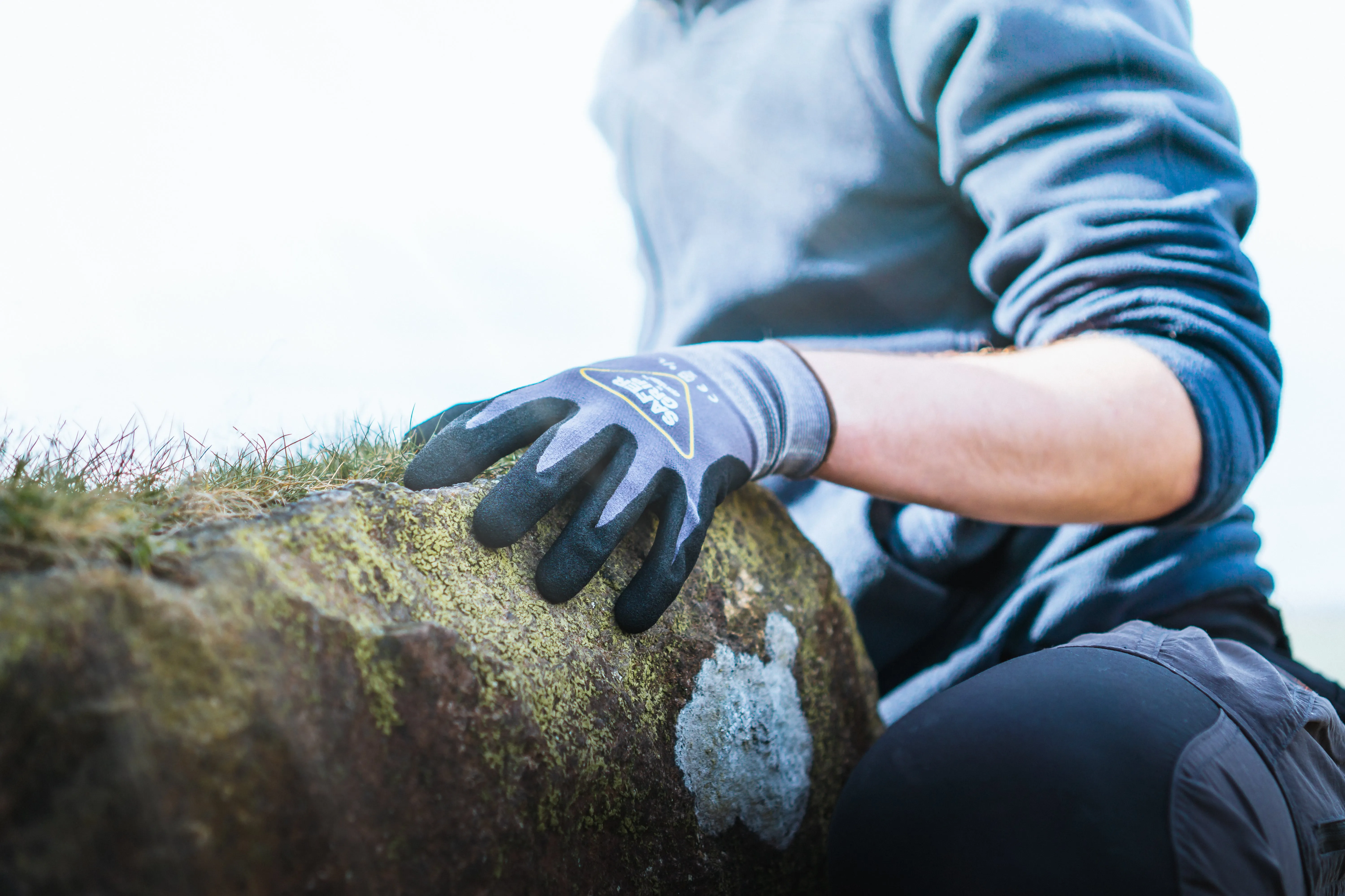 Hiking Gloves - Nitrile Coated Gloves with Touchscreen - Safer Grip by OPNBAR™ (2-Pack)