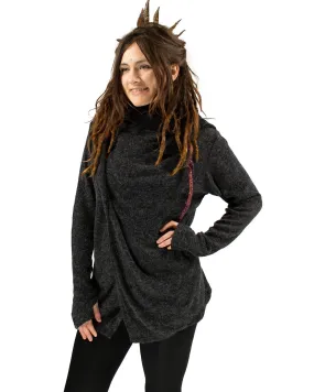 Hooded Cardigan Jacket Charcoal