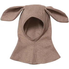 Huttelihut Cotton Baby Bunny Balaclava with Bunny Ears Ash Rose