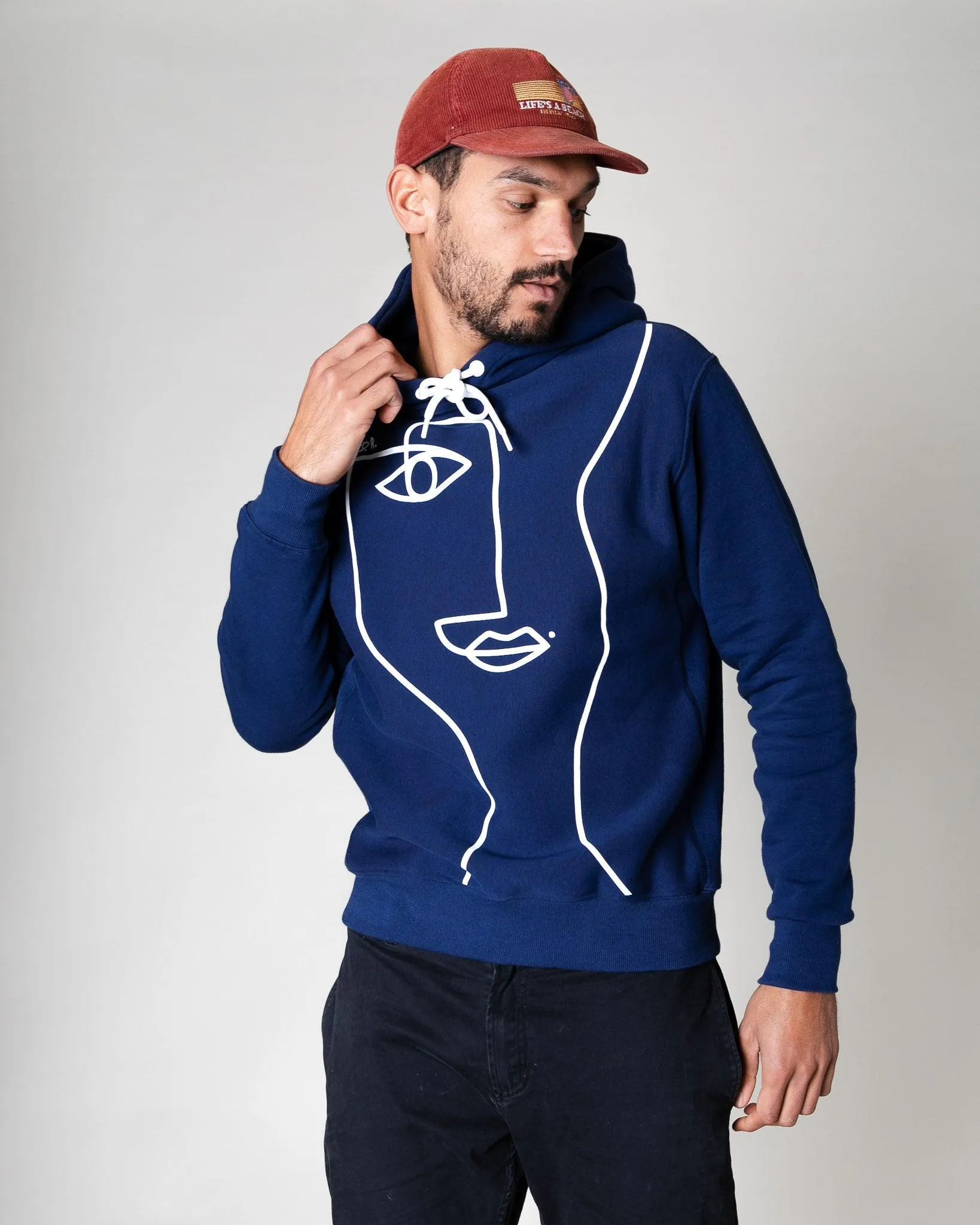 Indigo Hoodie Dark Blue