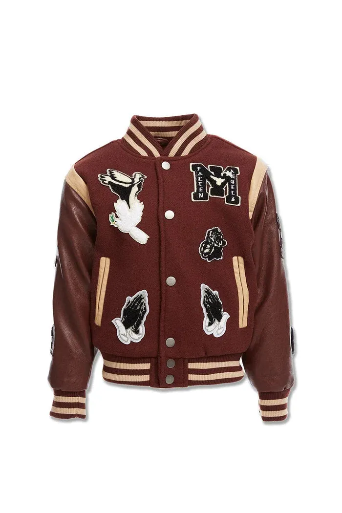 JORDAN CRIAG KIDS FALLEN ANGEL VARSITY JACKET MULTI COLORS