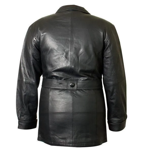 Ladies Lucky Leather 199 Soft Touch Supple Lambskin Leather Coat with 2 Button Closure and Belt