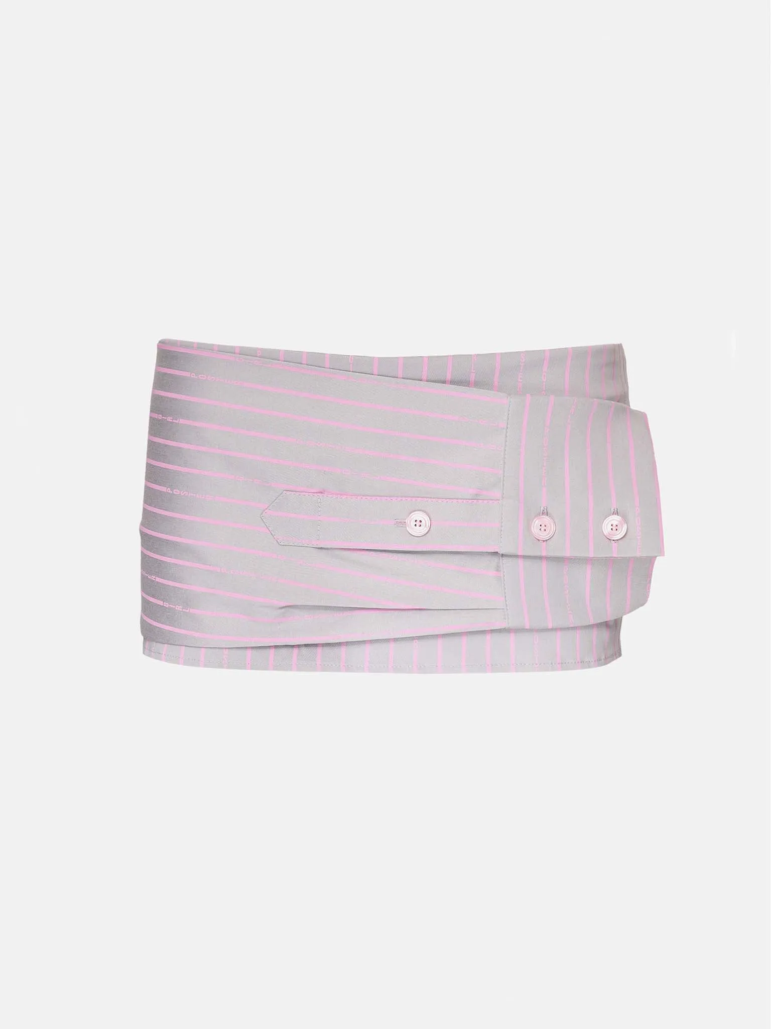 Liberty Skirt Grey/Pink Pinstripe