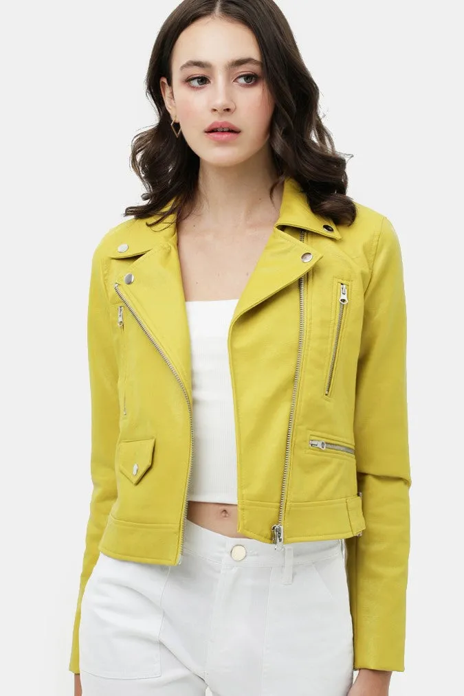 Lime Moto Jacket