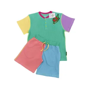 Limited Edition 90’s NEON'S SHORTEE Waffle Cotton Set