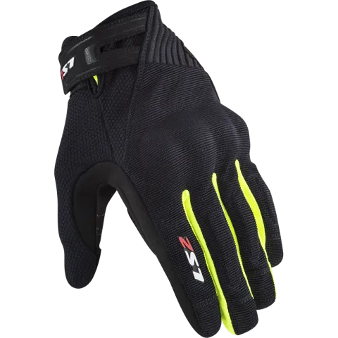 Ls2 Jet 2 Man Gloves Black H-V Yellow