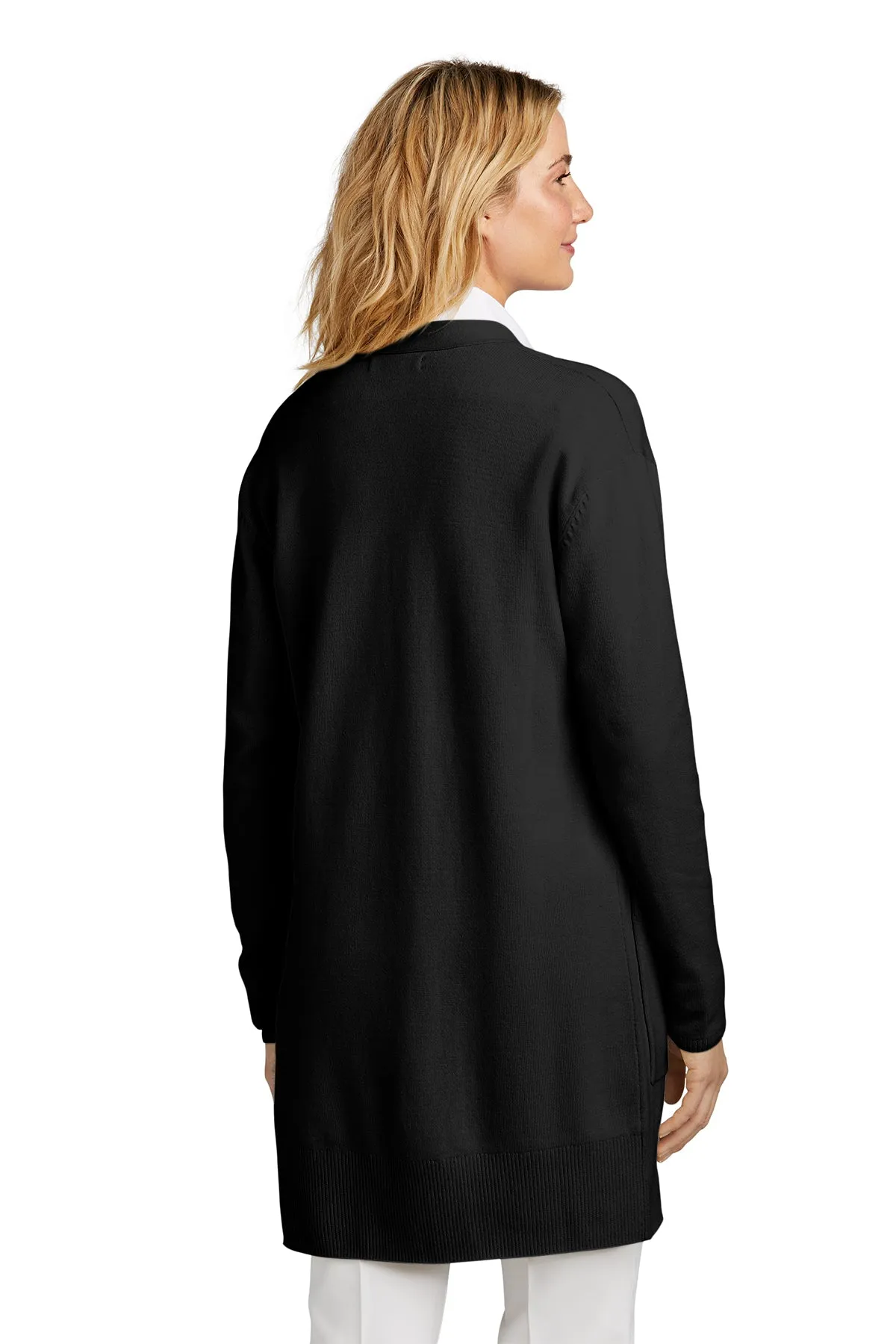 Lydia Open-Front Cardigan Sweater - Deep Black