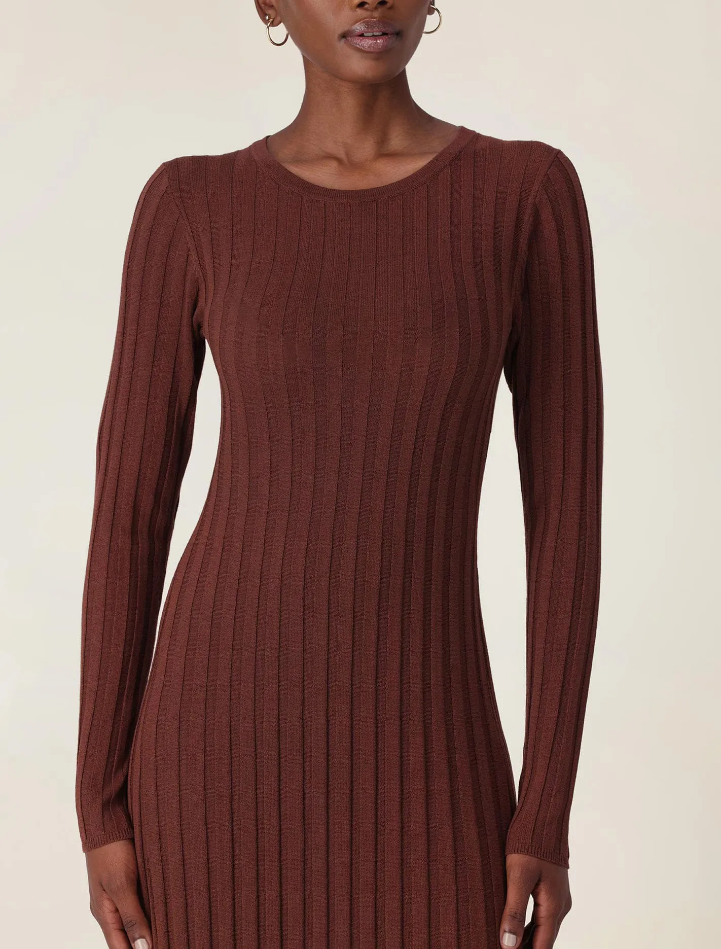 Lyla Crew Neck Detail Knit Dress