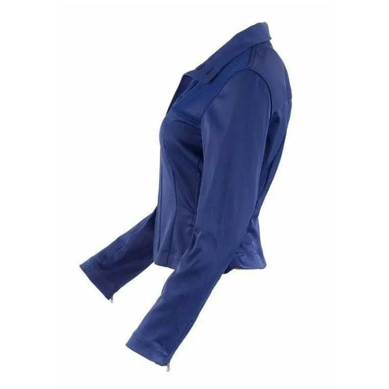 Matsuda Cobalt Blue Fitted Moto Jacket