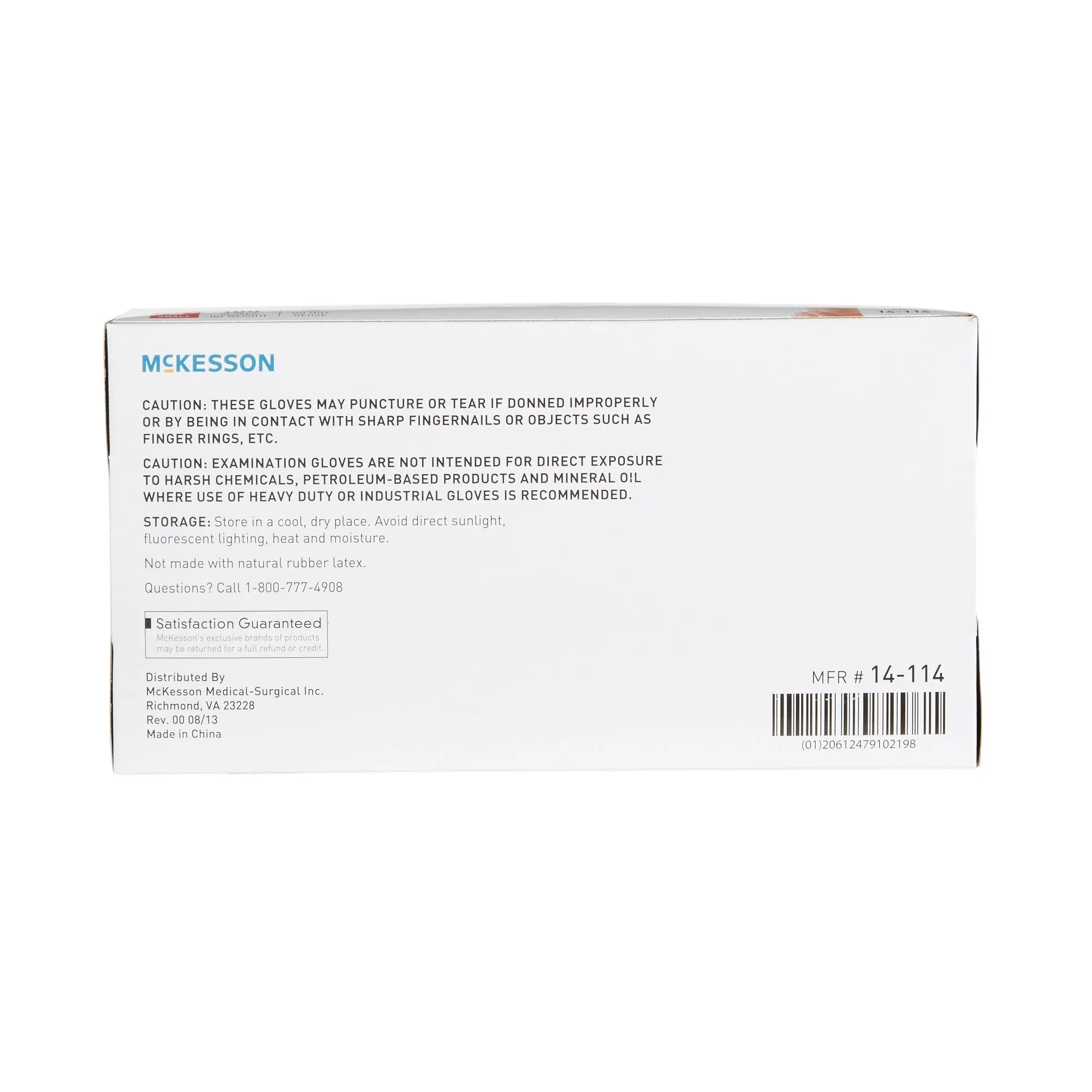 McKesson Vinyl Exam Glove, Small, Clear