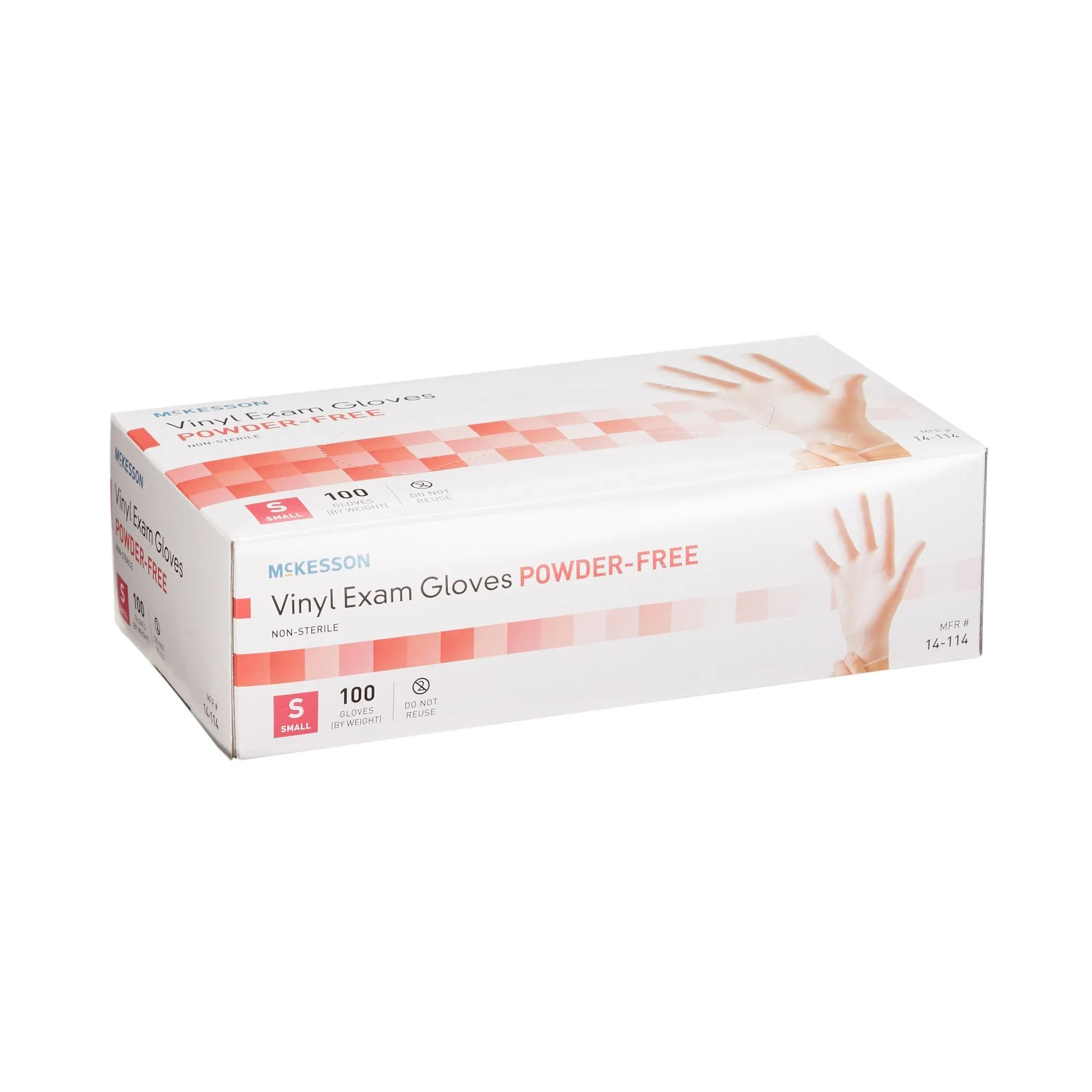 McKesson Vinyl Exam Glove, Small, Clear