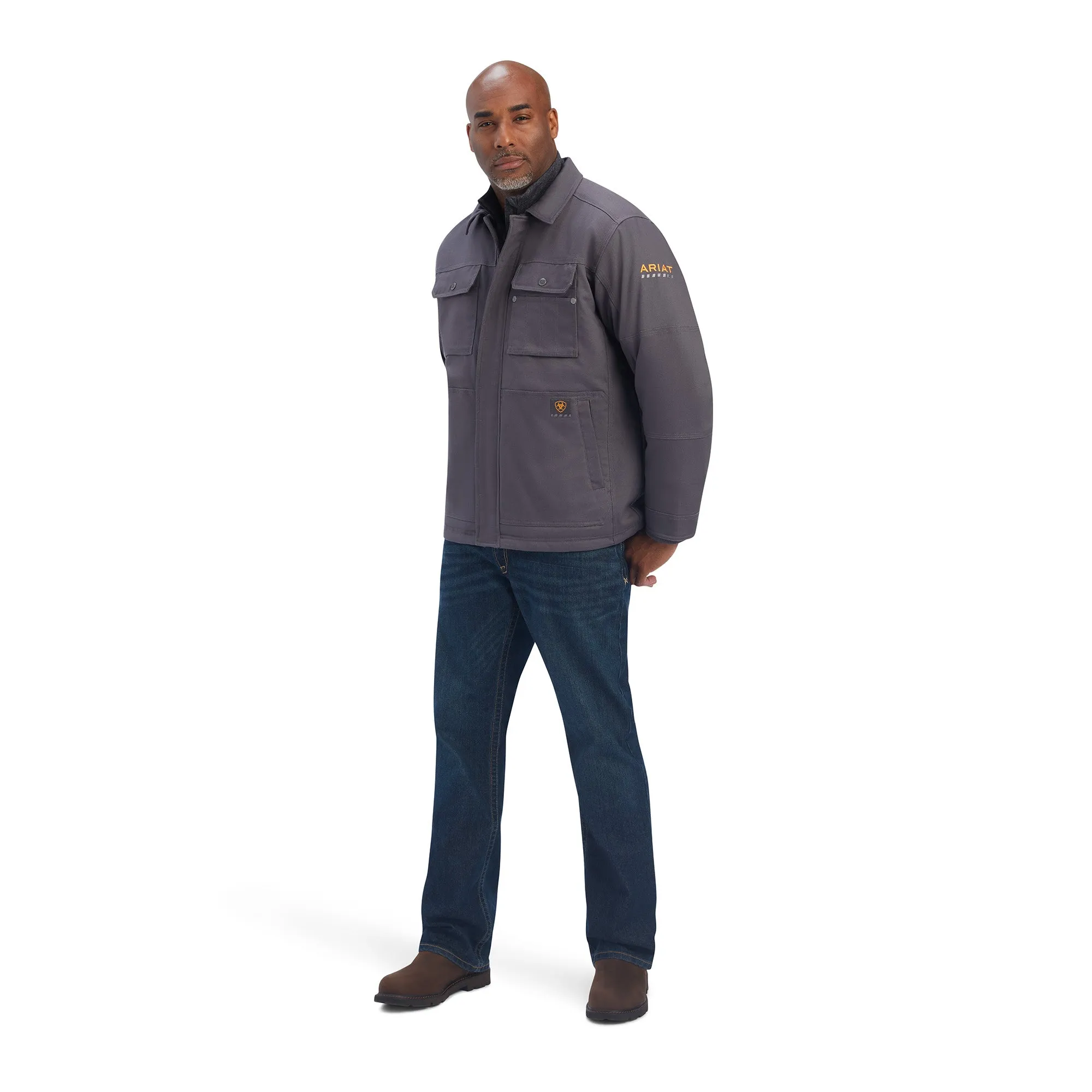 Men's Ariat Rebar DuraCanvas Sherpa-Lined Coat #10041505X