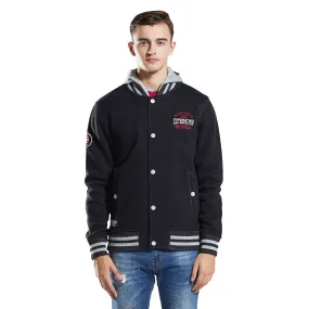 Mens hoodie sweatshirt cotton bonded hooded zip-up outwear jacket