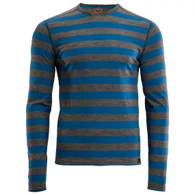 Mens Merino 180 Long Sleeve Crew (Smoke/Blue)