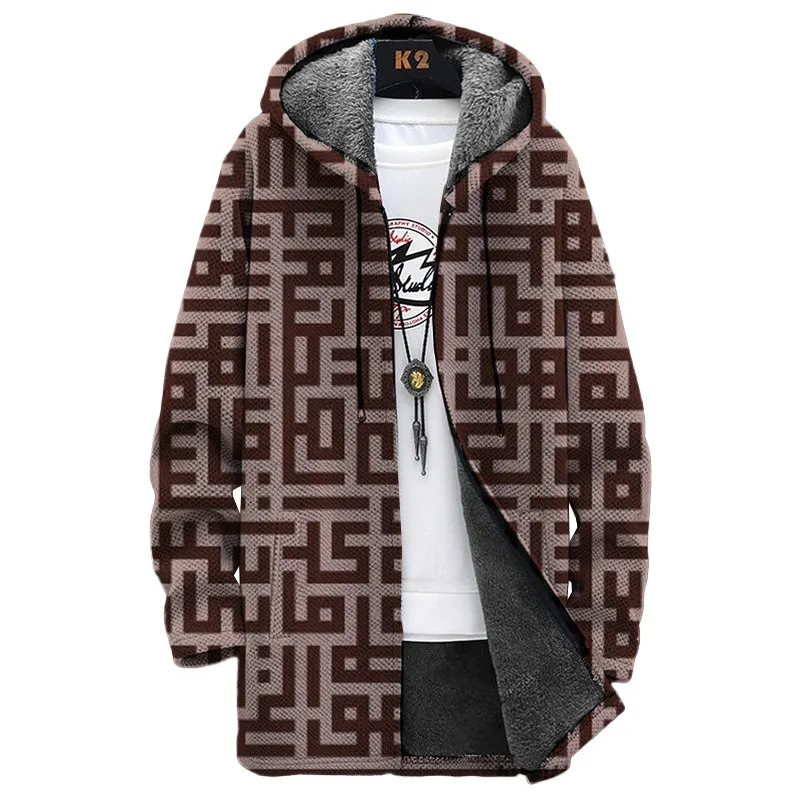 MEN'S PRINTED FLEECE HOODED JACKET 98436689YM