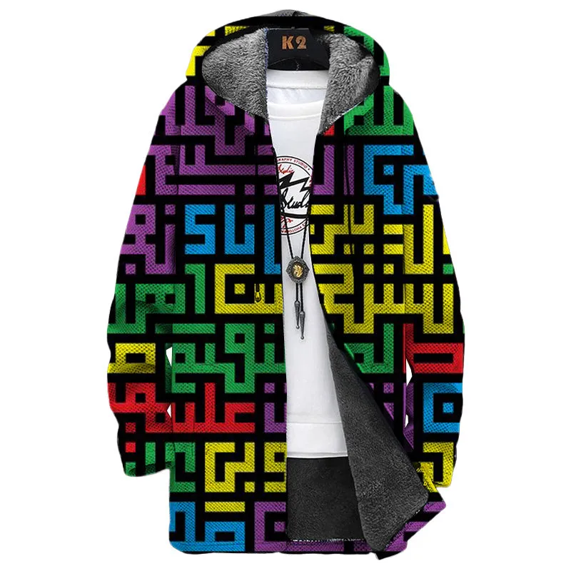 MEN'S PRINTED FLEECE HOODED JACKET 98436689YM