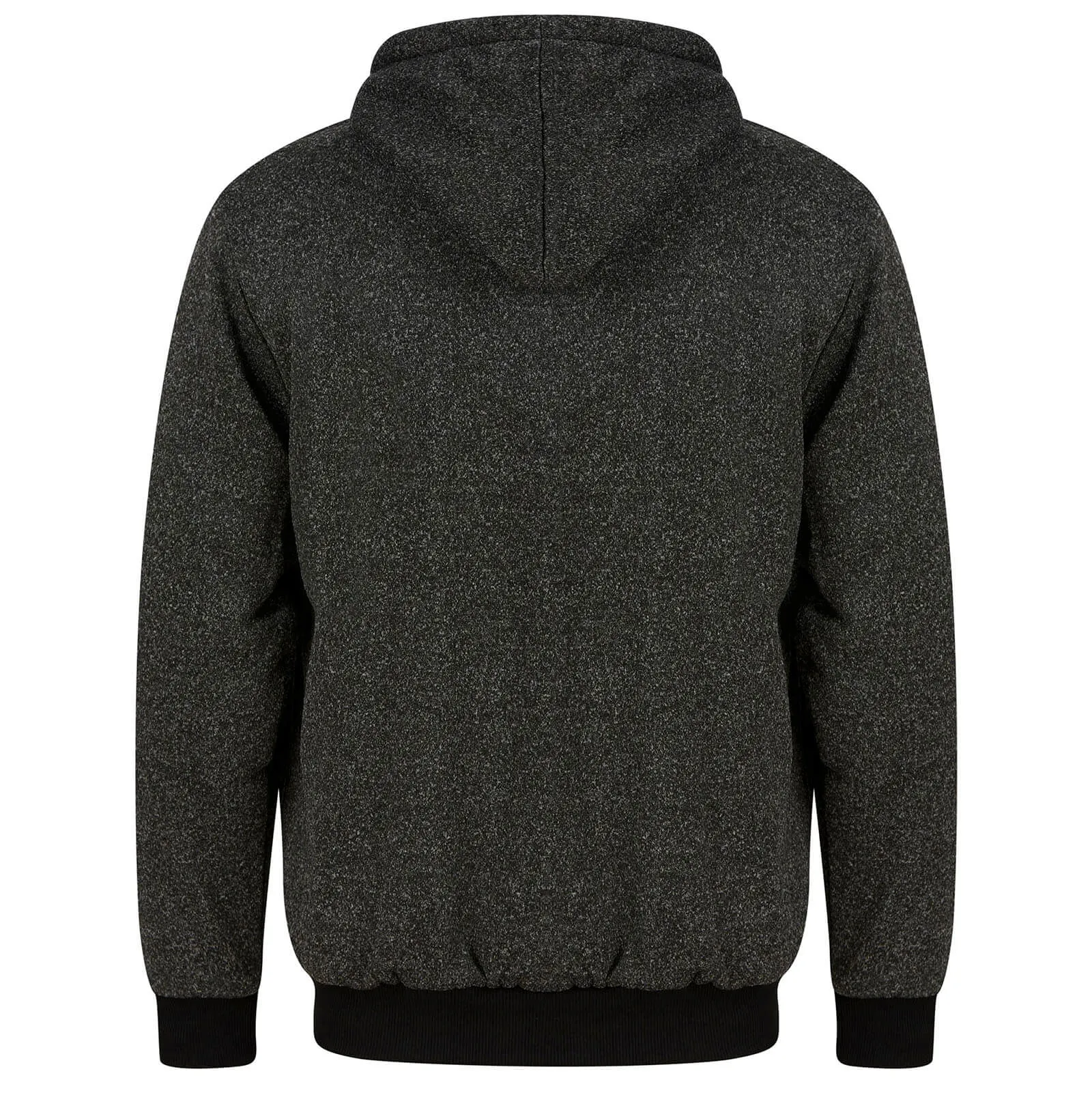 Mens Thick Fleece Lined Hoodie Full Zip Casual Jacket