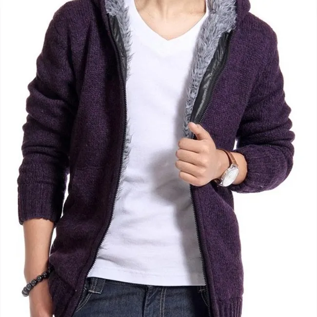 Men's Thick Fleece-Lined Winter Hoodie