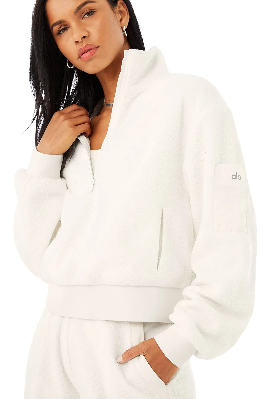 Micro Sherpa Solstice Coverup - Ivory